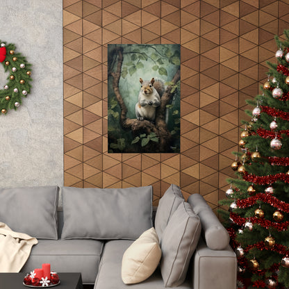 Squirrel in the Forest Premium Matte Vertical Posters