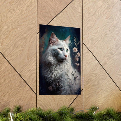 Turkish Angora Cat Premium Matte Vertical Posters