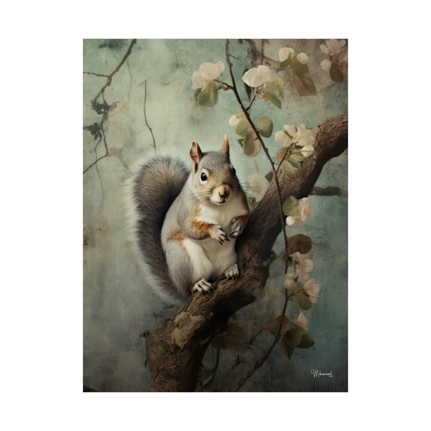 Squirrel in the Forest Premium Matte Vertical Posters