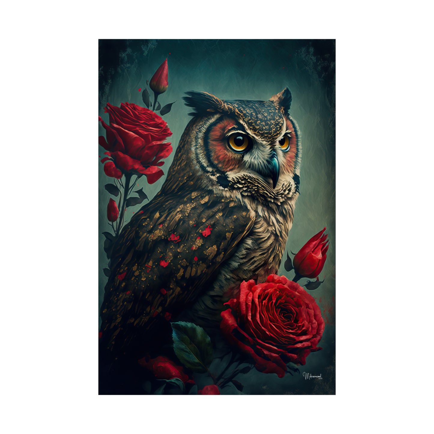 Owl Premium Matte Vertical Posters