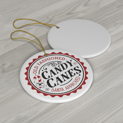 Old Fashioned Candy Canes-Kringle Candy Co. Ceramic Ornament