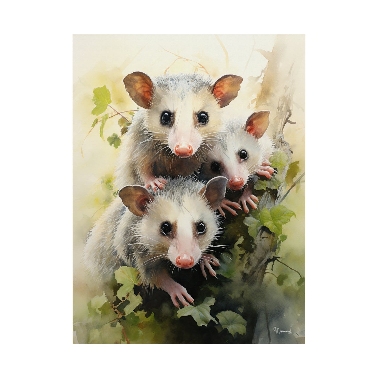 Possum Family Premium Matte Vertical Posters