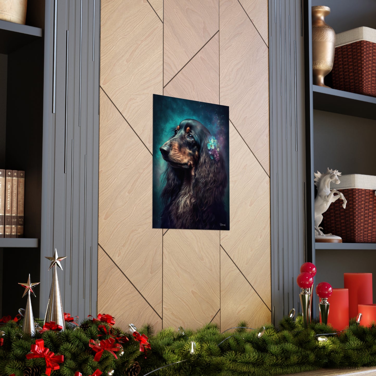 Long Haired Dachshund Dog Premium Matte Vertical Posters