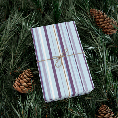 Blue and Purple Pinstrips Gift Wrap Papers