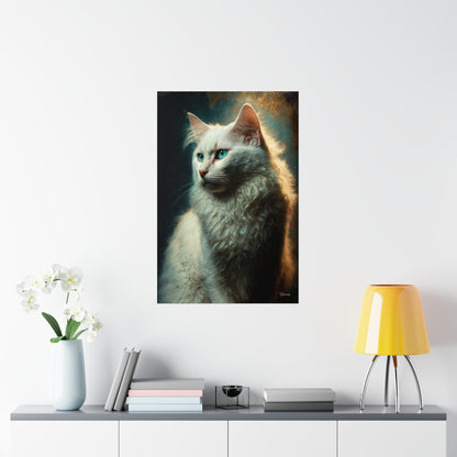 Turkish Angora Cat Premium Matte Vertical Posters