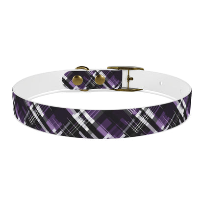 Sassy Pet's Purple, Black & White Plaid Collar
