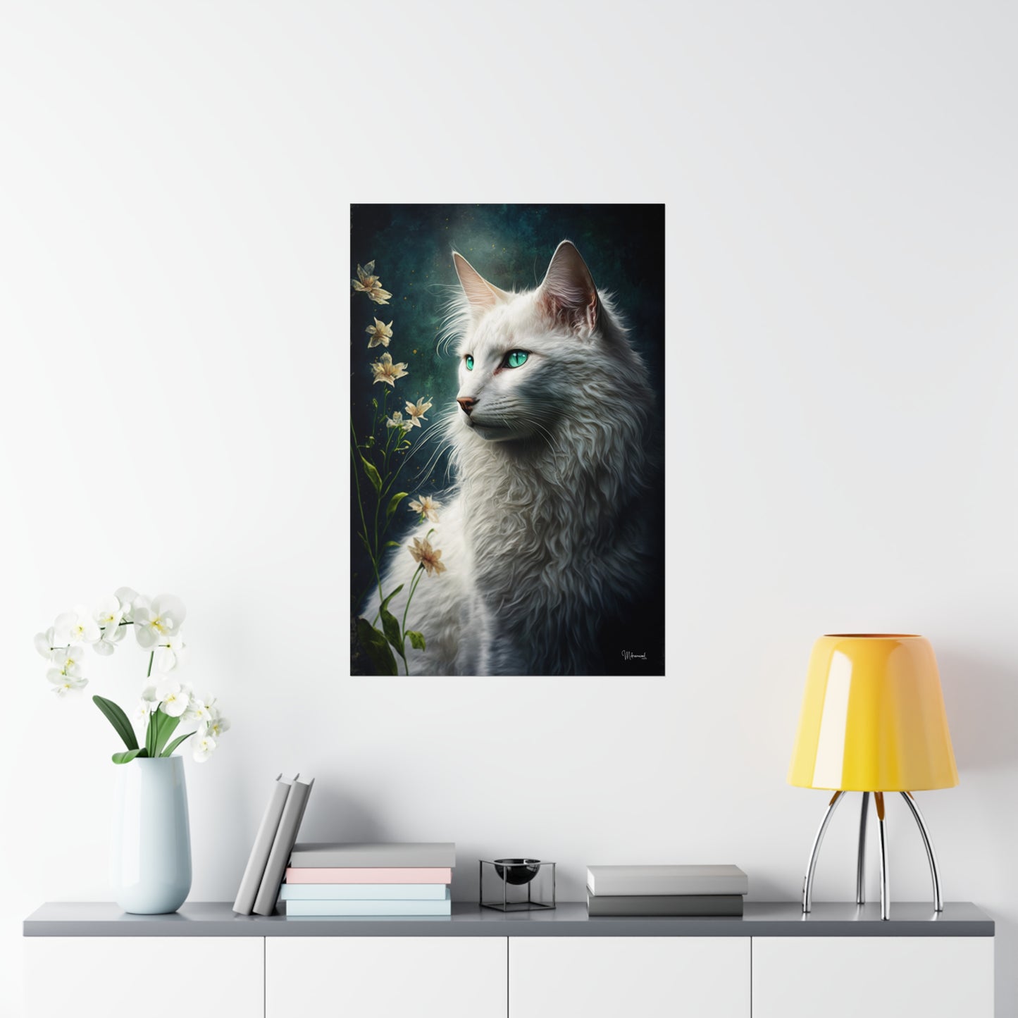 Turkish Angora Cat Premium Matte Vertical Posters