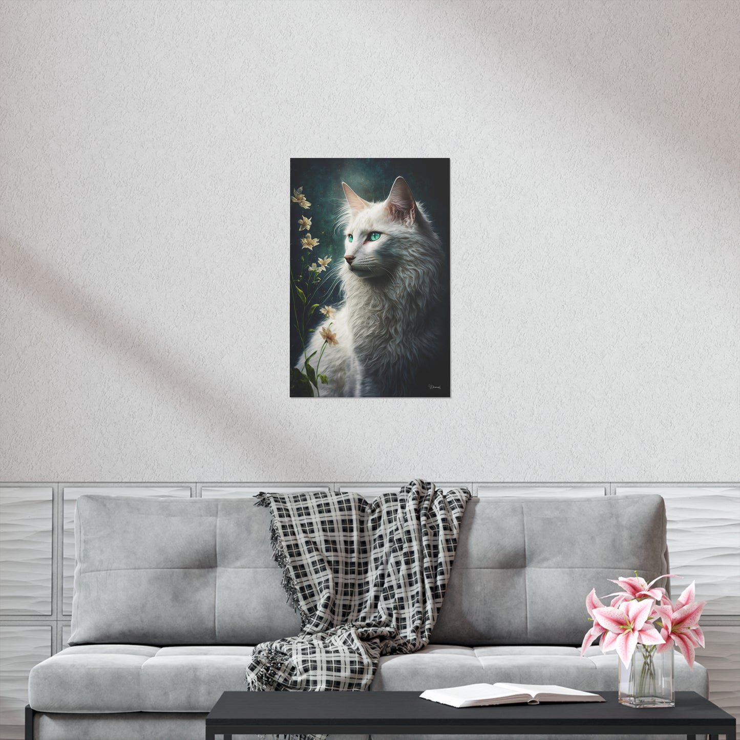 Turkish Angora Cat Premium Matte Vertical Posters