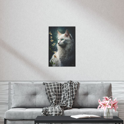 Turkish Angora Cat Premium Matte Vertical Posters