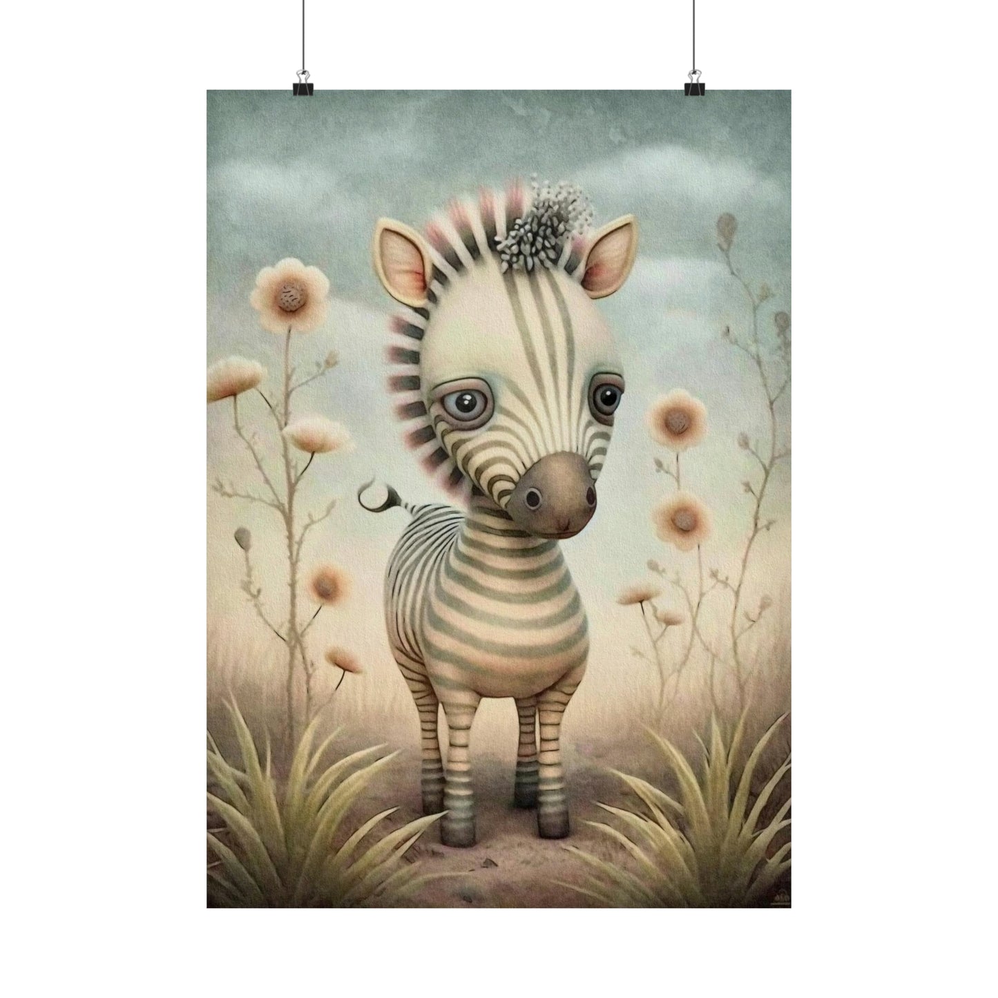 Safari Kids Collection- Zebra Premium Matte Vertical Posters