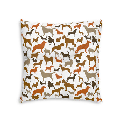 Sassy Pet's I Love Dogs! Tufted Floor Pillow, Square