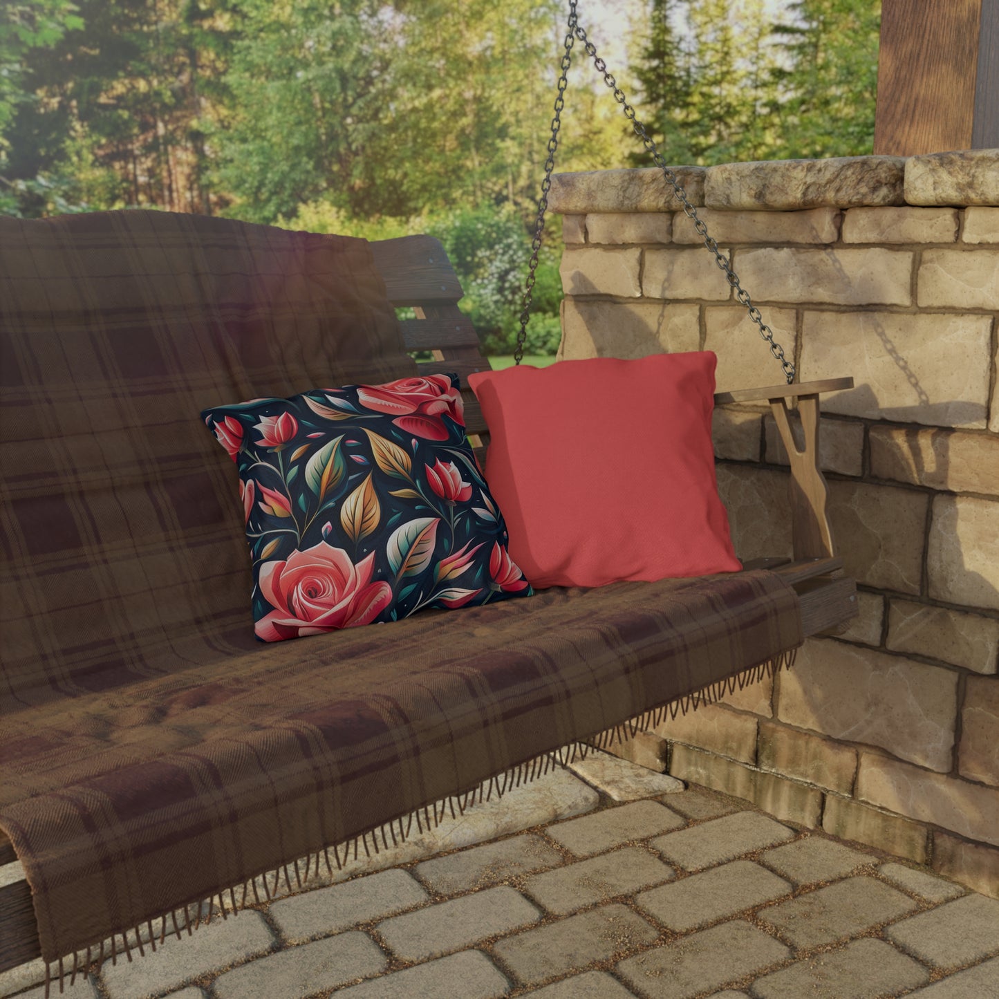 Passion Rose Outdoor Pillows