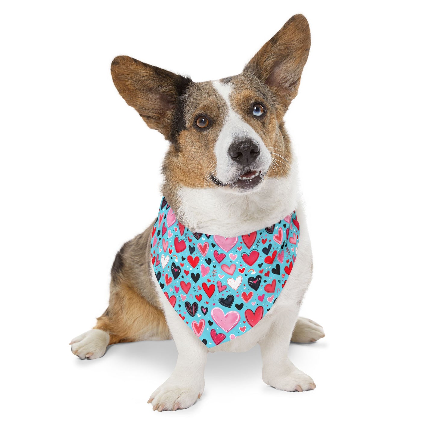 Sassy Pet's Bandana Collar - Loving Hearts