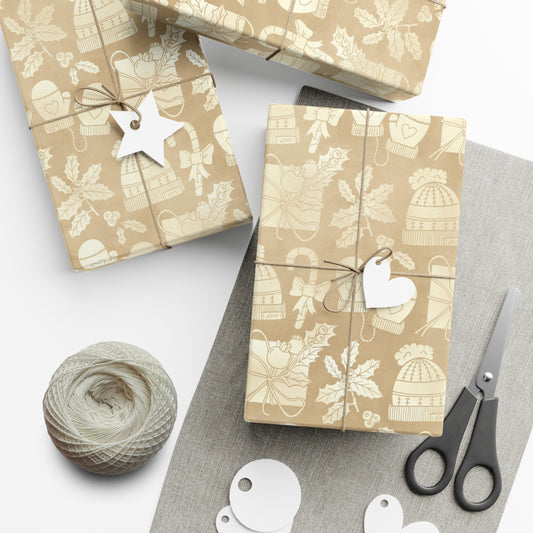 Gold Christmas Gift Wrap Papers