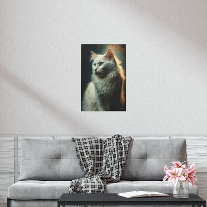 Turkish Angora Cat Premium Matte Vertical Posters