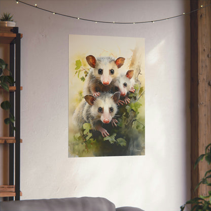 Possum Family Premium Matte Vertical Posters