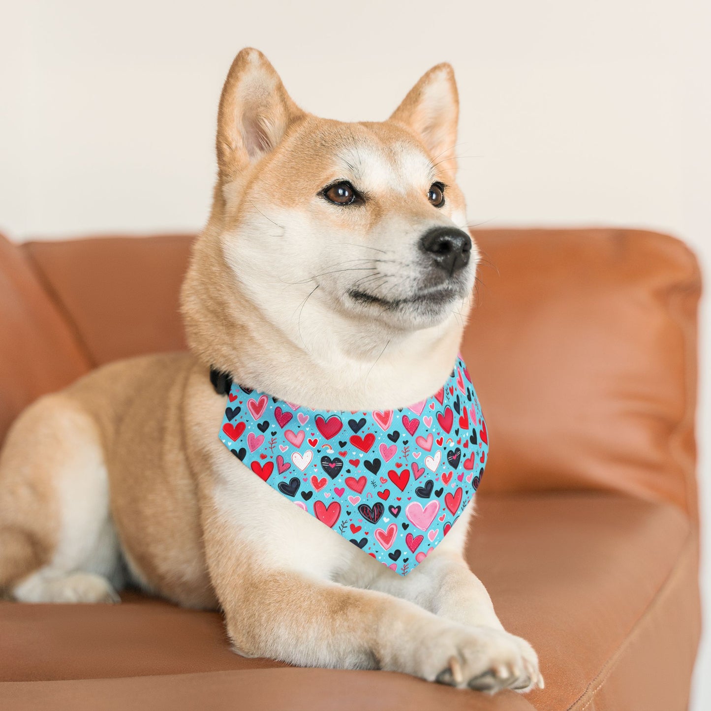 Sassy Pet's Bandana Collar - Loving Hearts