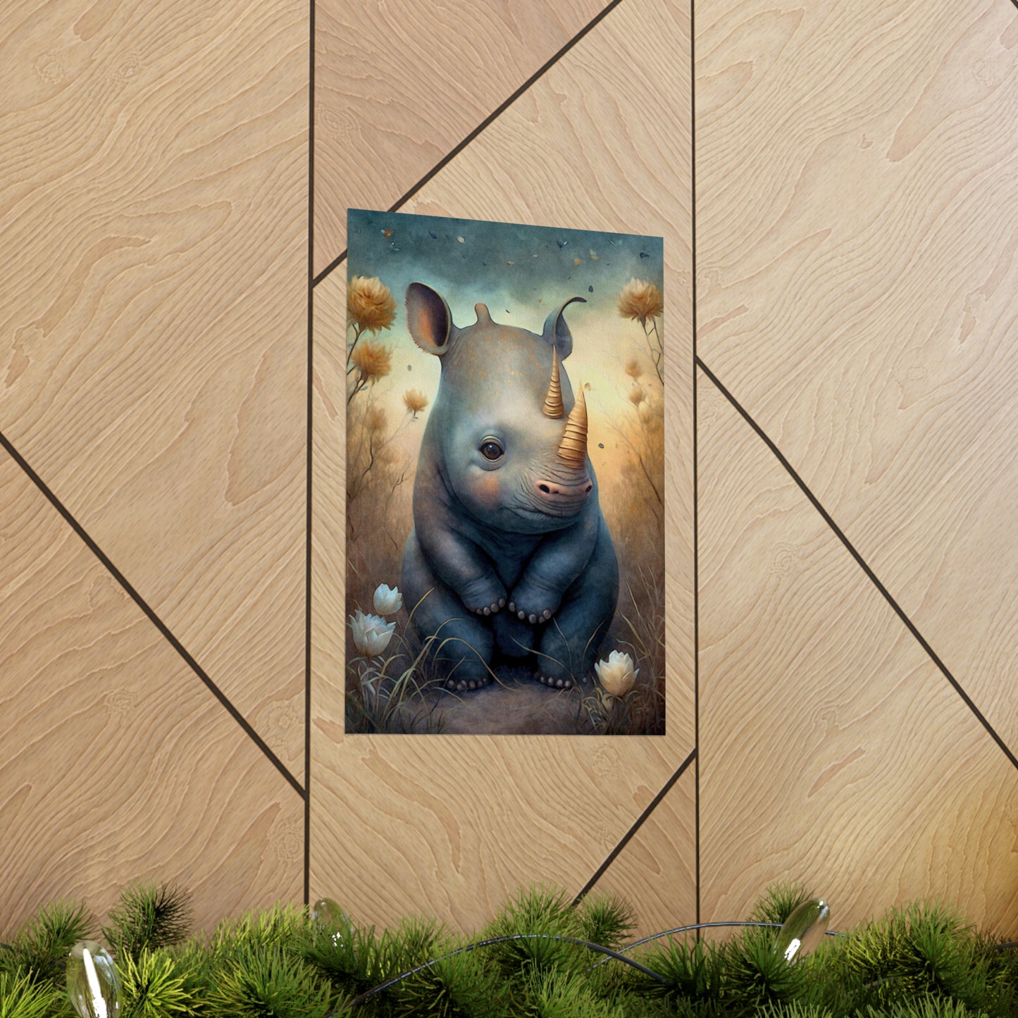 Safari Kids Collection- Rino Premium Matte Vertical Posters