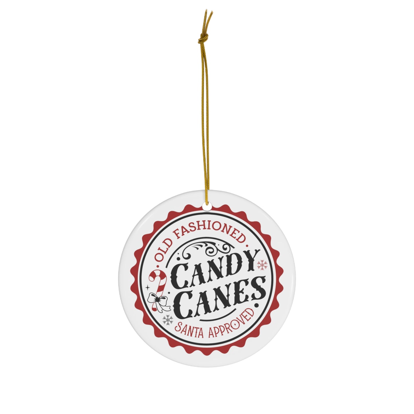 Old Fashioned Candy Canes-Kringle Candy Co. Ceramic Ornament