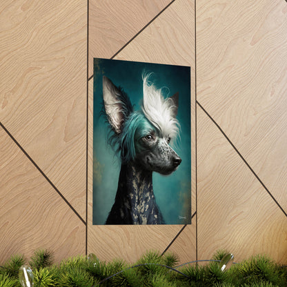 Chinese Crested Dog Premium Matte Vertical Posters