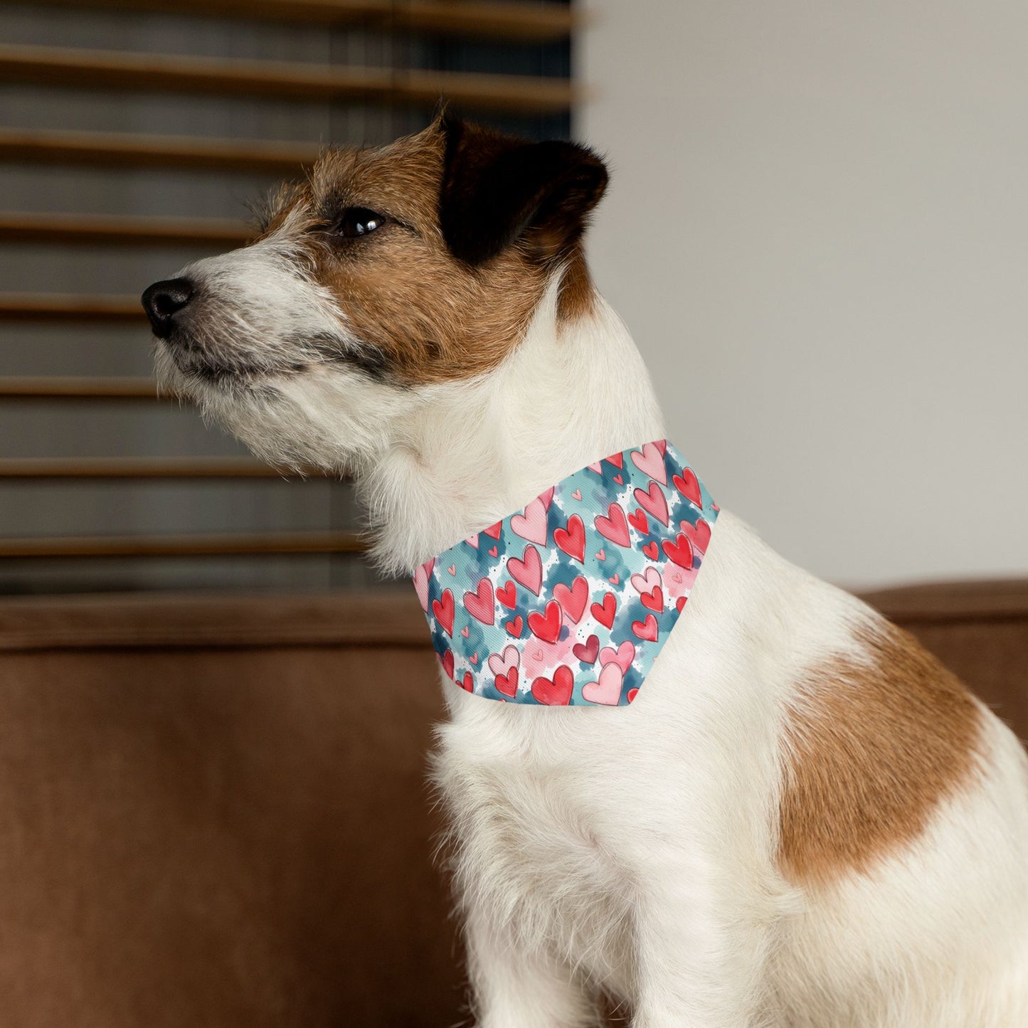 Sassy Pet's Bandana Collar - Doodle Hearts