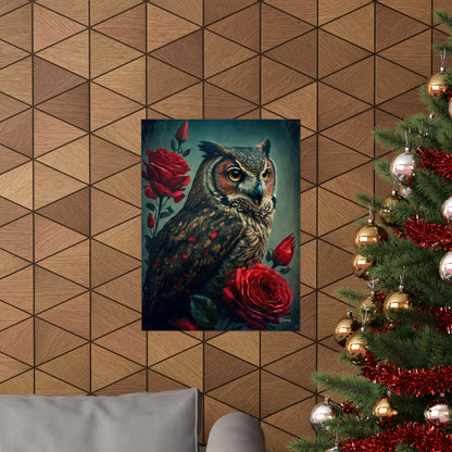 Owl Premium Matte Vertical Posters