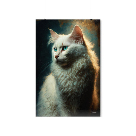 Turkish Angora Cat Premium Matte Vertical Posters