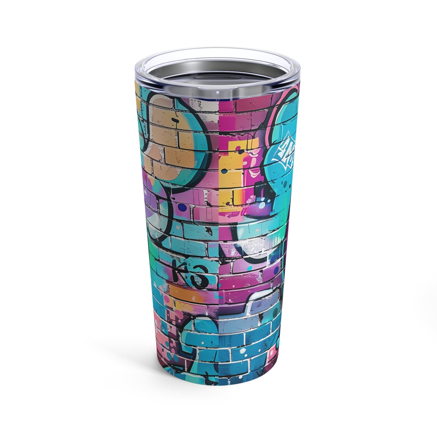 Happy Face Street Art Tumbler 20oz