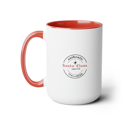 Most Likely to Drink All the Wine Two-Tone Coffee Mugs, 15oz