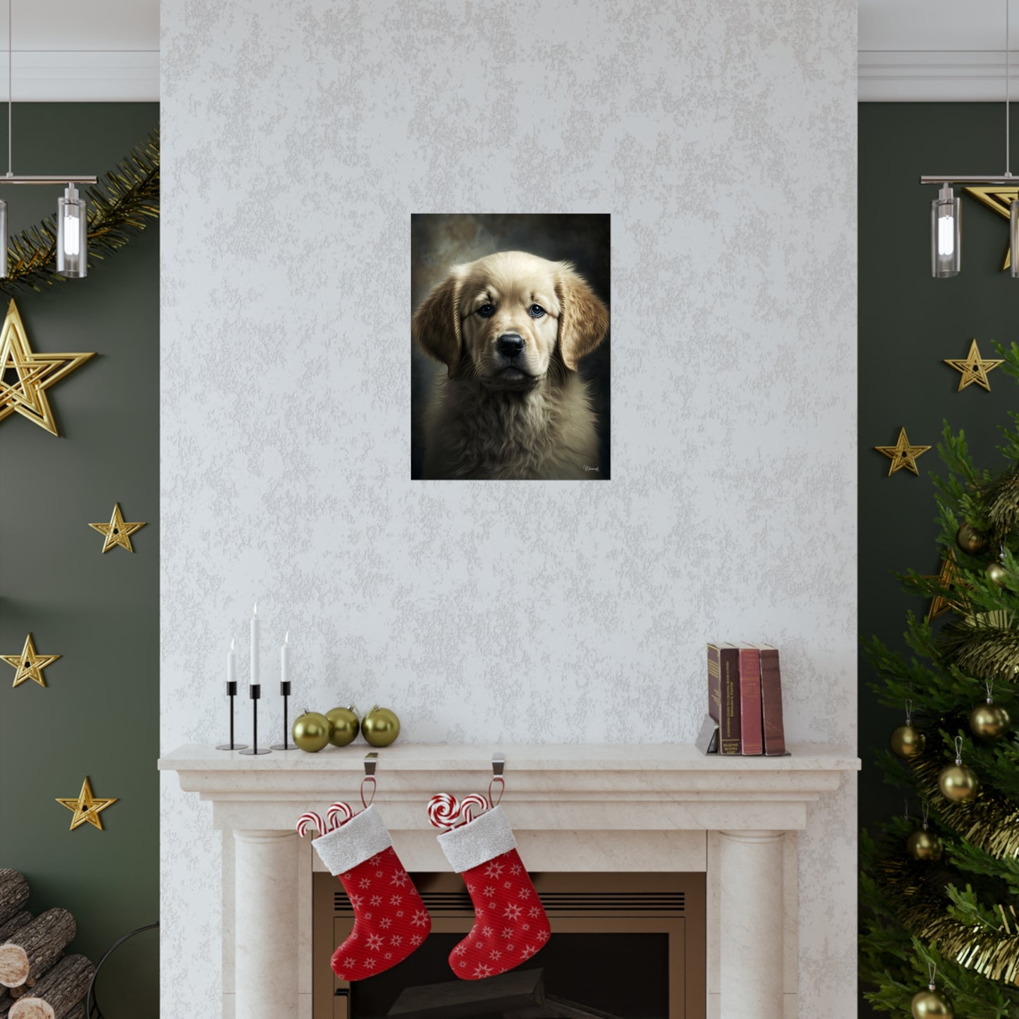 Golden Retriever Puppy Premium Matte Vertical Posters