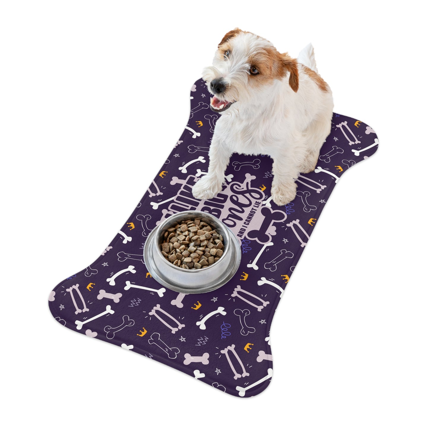 Sassy Pet's I Like Big Bones Purple Pet Feeding Mat