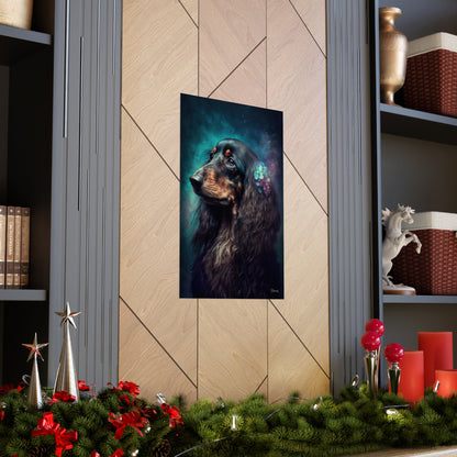 Long Haired Dachshund Dog Premium Matte Vertical Posters