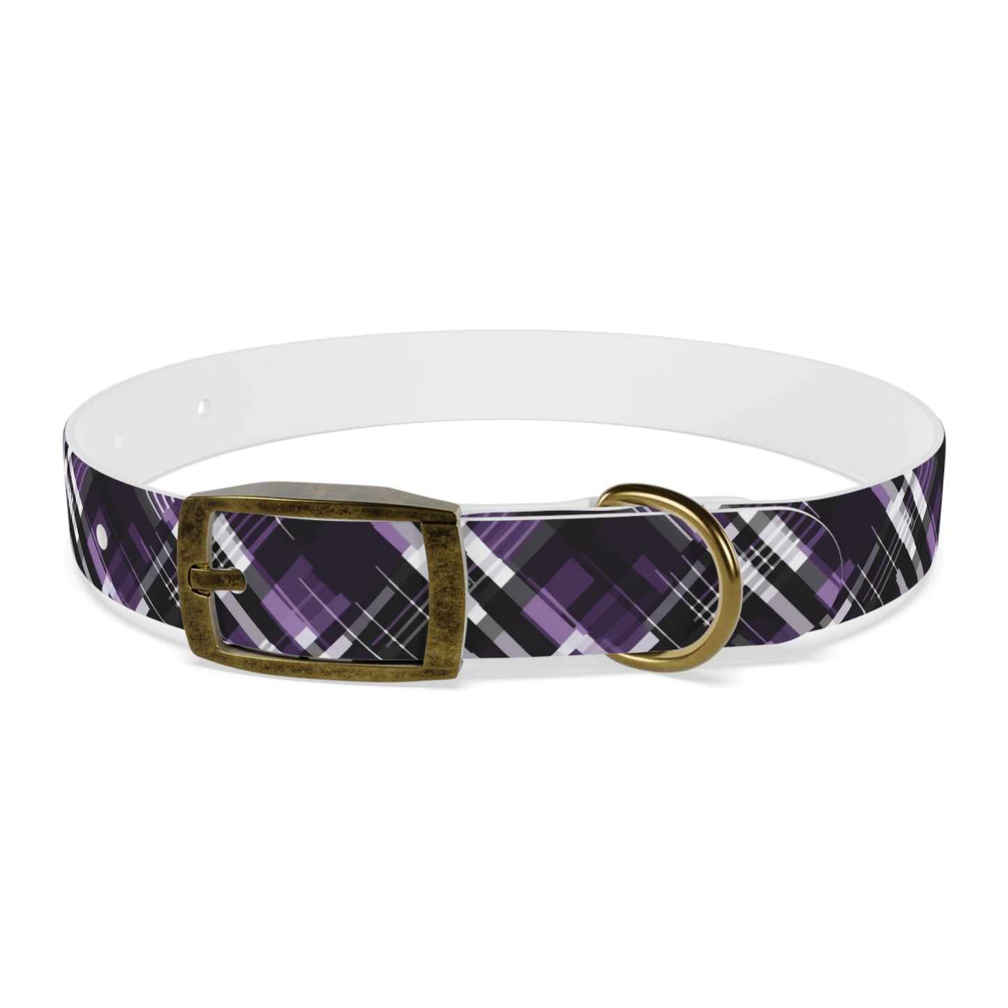 Sassy Pet's Purple, Black & White Plaid Collar