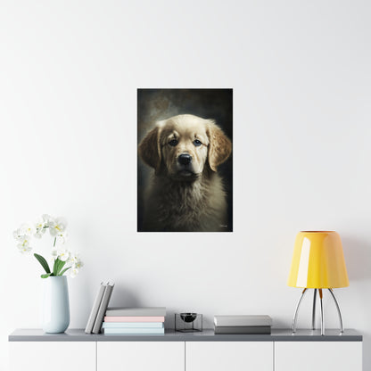 Golden Retriever Puppy Premium Matte Vertical Posters