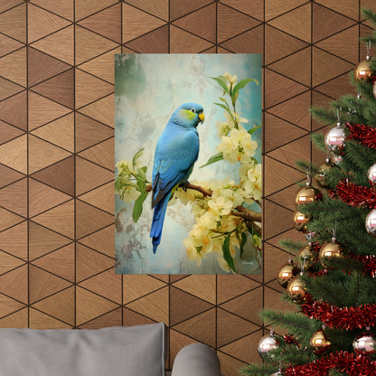 Blue/Green Quaker Parrot Premium Matte Vertical Posters