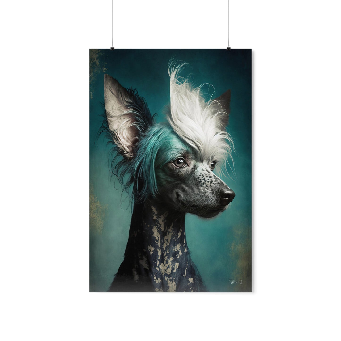 Chinese Crested Dog Premium Matte Vertical Posters