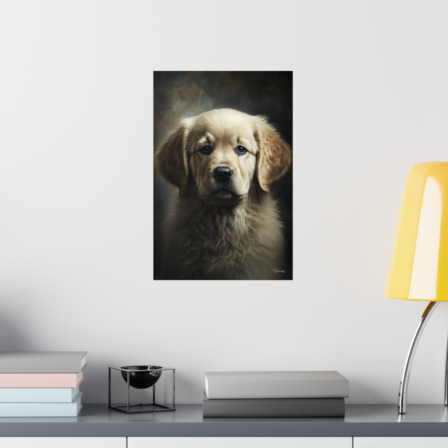 Golden Retriever Puppy Premium Matte Vertical Posters