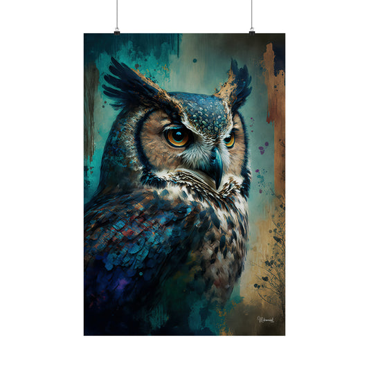 Owl Premium Matte Vertical Posters