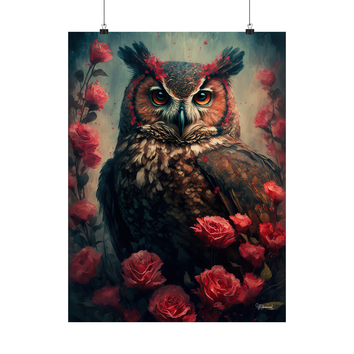 Owl Premium Matte Vertical Posters