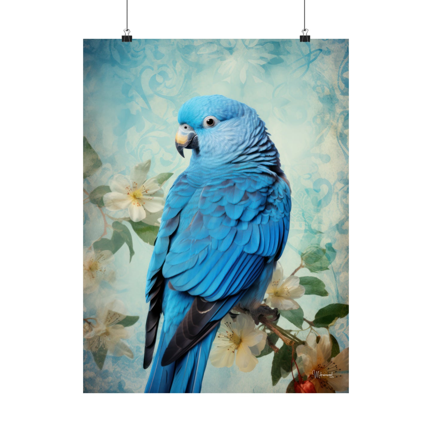 Blue Parrot Premium Matte Vertical Posters