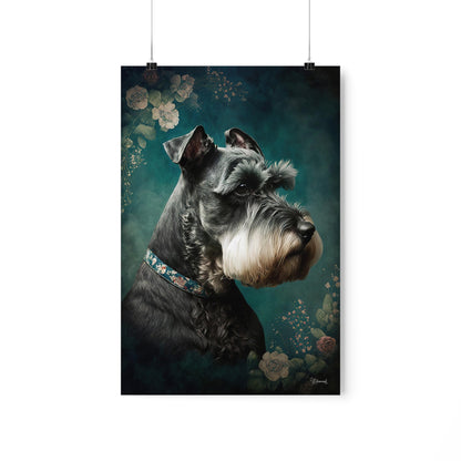 Miniature Schnauzer Dog Premium Matte Vertical Posters