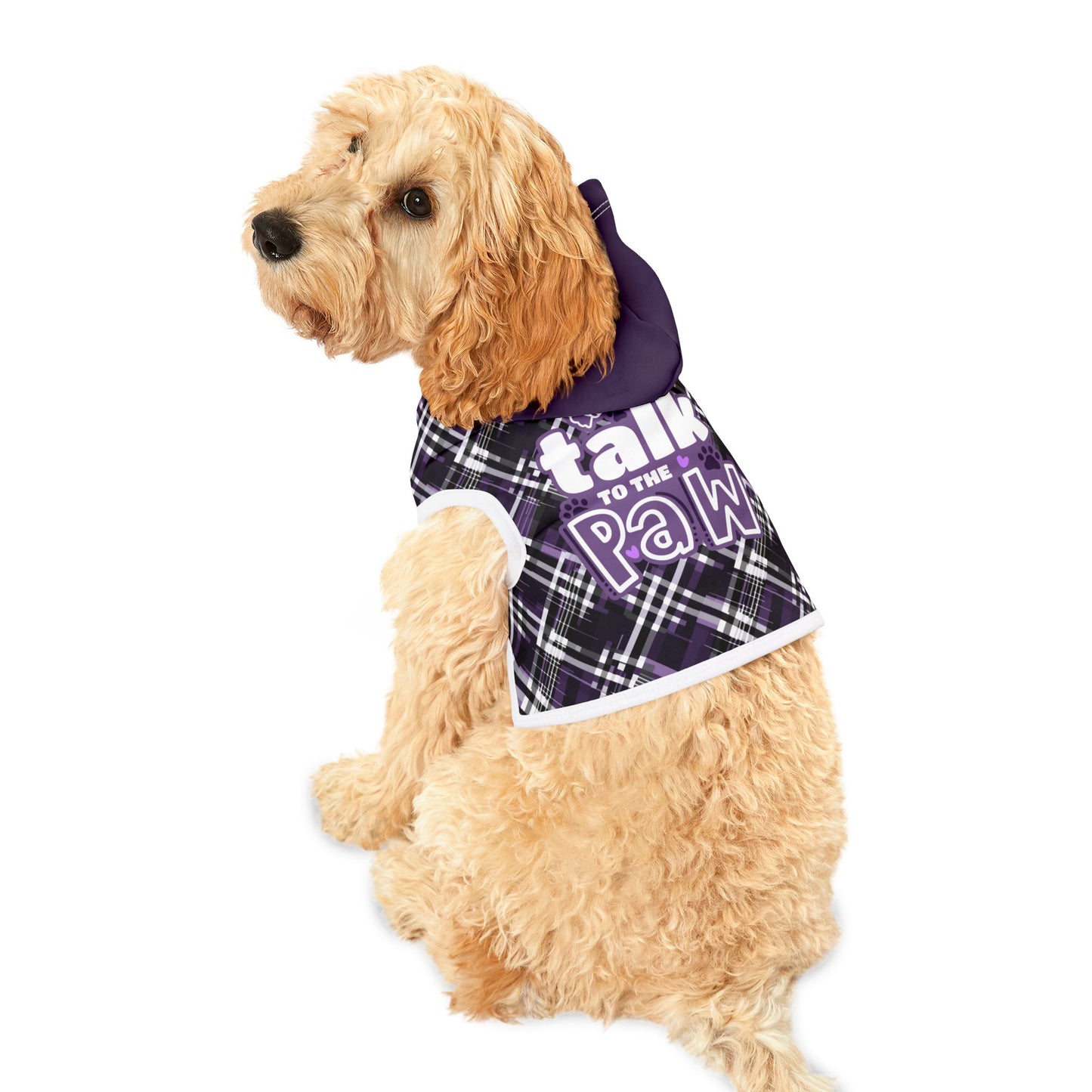 Sassy Pet's Talk to the Paw Pet Hoodie - Stylish Warmth for Fashionable Pets