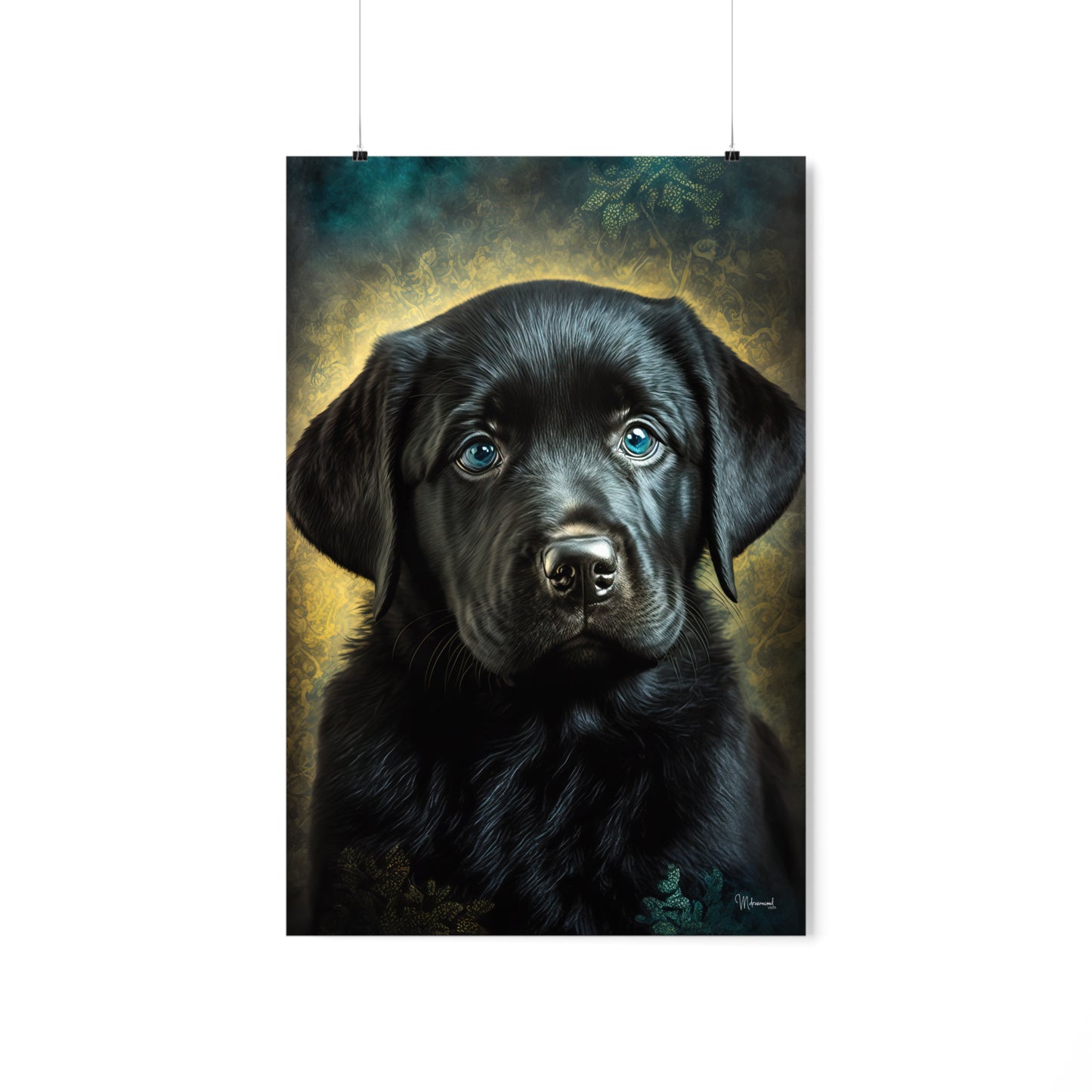 Black Poodle Puppy Premium Matte Vertical Posters