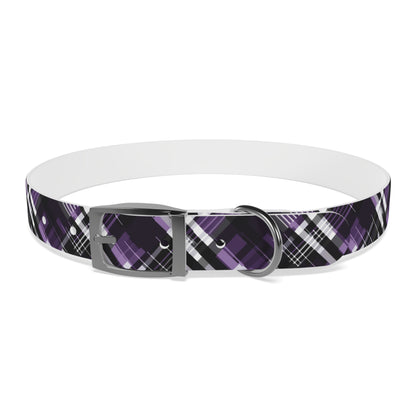 Sassy Pet's Purple, Black & White Plaid Collar