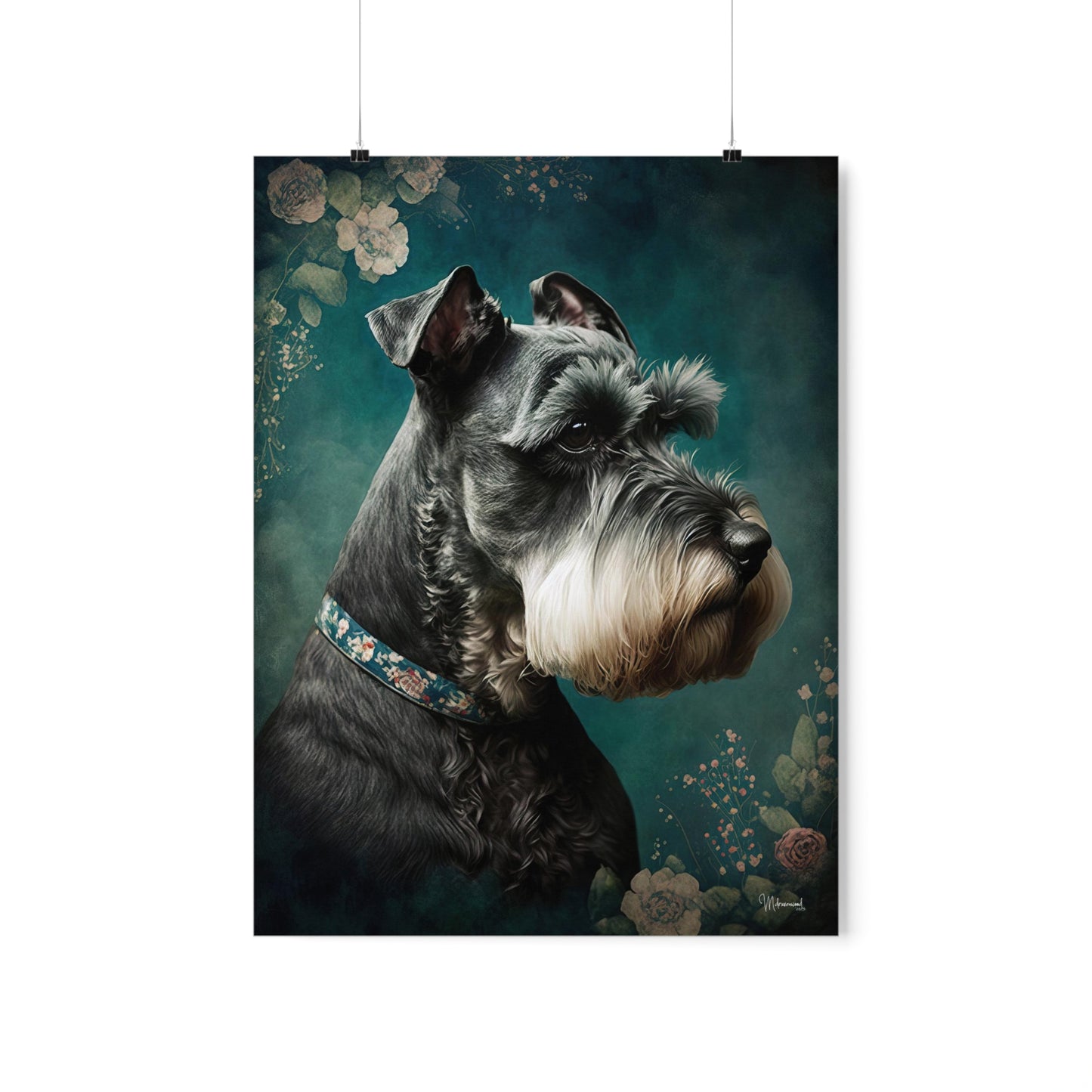 Miniature Schnauzer Dog Premium Matte Vertical Posters