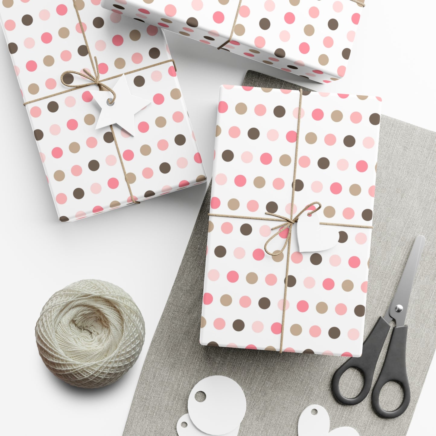 Multi-Color Polka Dot Gift Wrap Papers