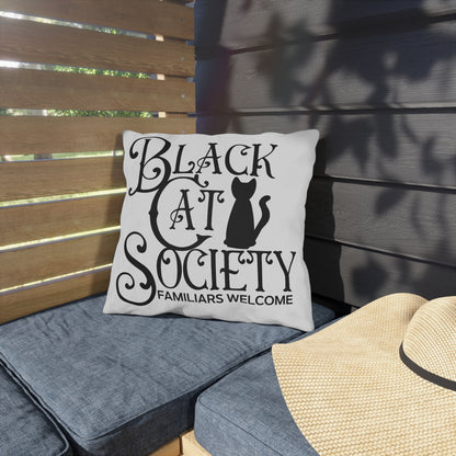 Black Cat Society Outdoor Pillows