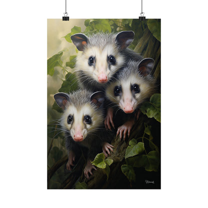 Possum Family Premium Matte Vertical Posters