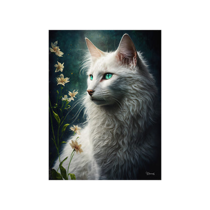 Turkish Angora Cat Premium Matte Vertical Posters