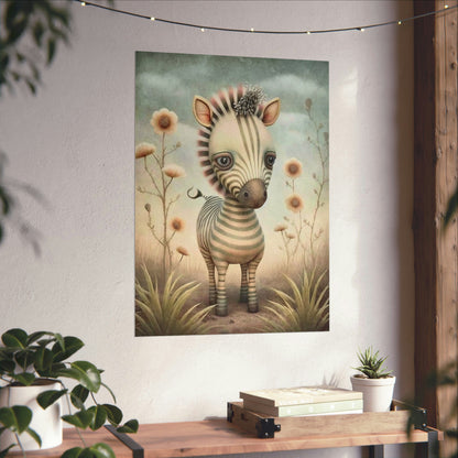 Safari Kids Collection- Zebra Premium Matte Vertical Posters